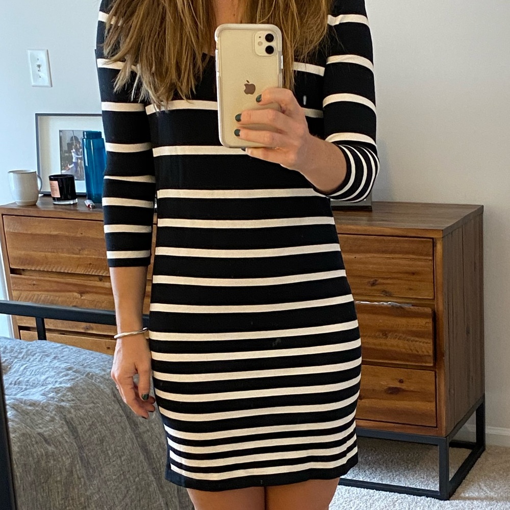 Rag & Bone Black and White Striped Dress.